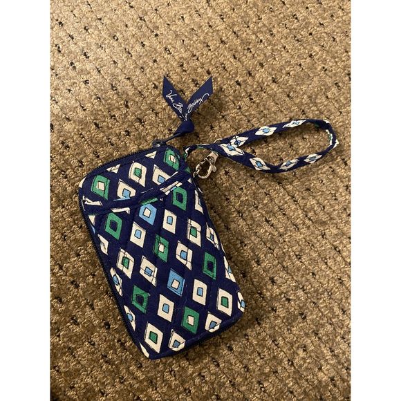 Vera Bradley Zip ID Case Mosaic Mediterranean Blue - Picture 1 of 4